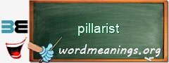 WordMeaning blackboard for pillarist